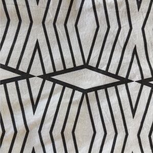 West Elm charcoal and white curtains